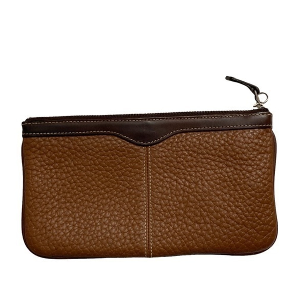 Dooney & Bourke two tone brown pouch with keyring collectors only